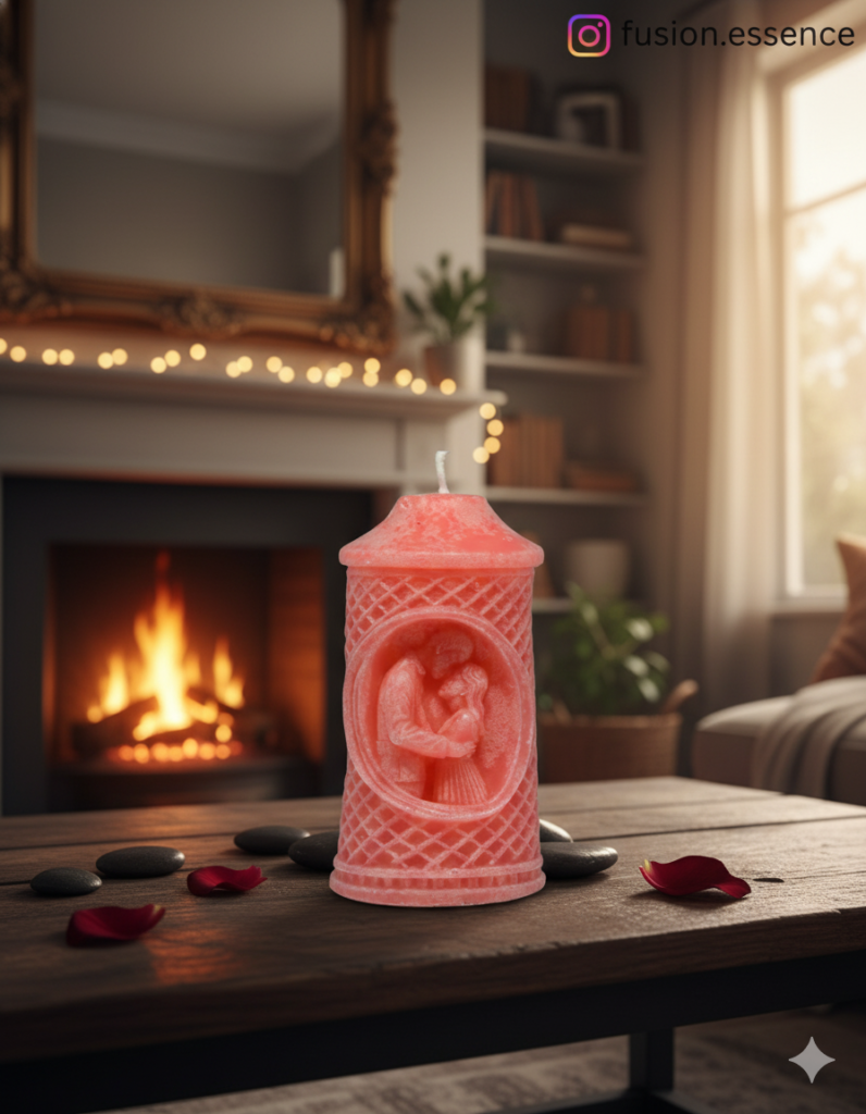 fusion essence radiance soya wax candle | handcrafted decorative sculpture candle for home décor, wedding, anniversary, engagement & valentine's day gift ✨💕🕯️