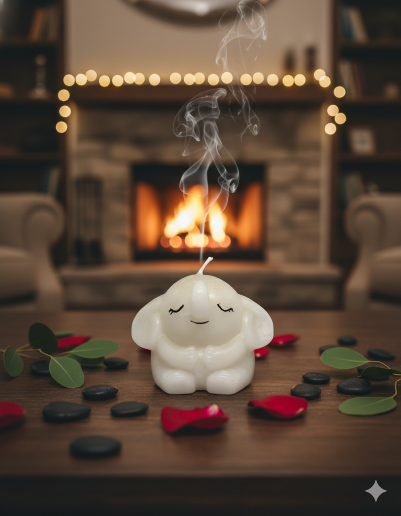 fusion essence happy kitty soya wax candle | handcrafted cute cat sculpture candle for home décor, cat lovers, kids' room, housewarming & unique gifting 🐱🕯️✨
