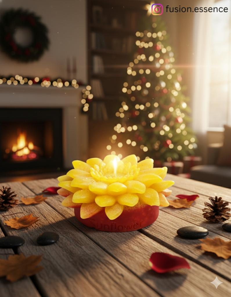fusion essence lotus bloom soya wax candle | handcrafted decorative flower candle for home décor & gifting 🌺🕯️✨