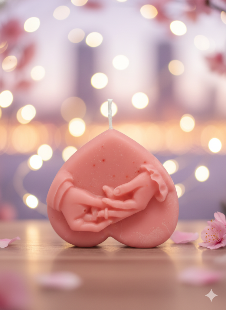 fusion essence promise of love soya wax candle | handcrafted heart sculpture candle for home décor, wedding, anniversary, engagement & valentine's day gift 💕🕯️✨