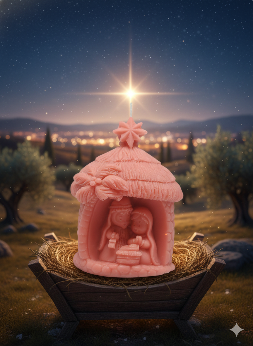 fusion essence star of bethlehem soya wax candle | handcrafted nativity scene candle for christmas décor, home decoration, festive gifting & holiday celebrations ⭐🕯️🎄✨