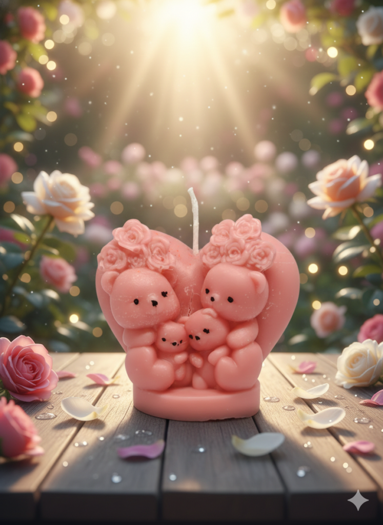 fusion essence mini teddy bear soya wax candle | handcrafted decorative bear candle for home décor & gifting 🧸🕯️✨