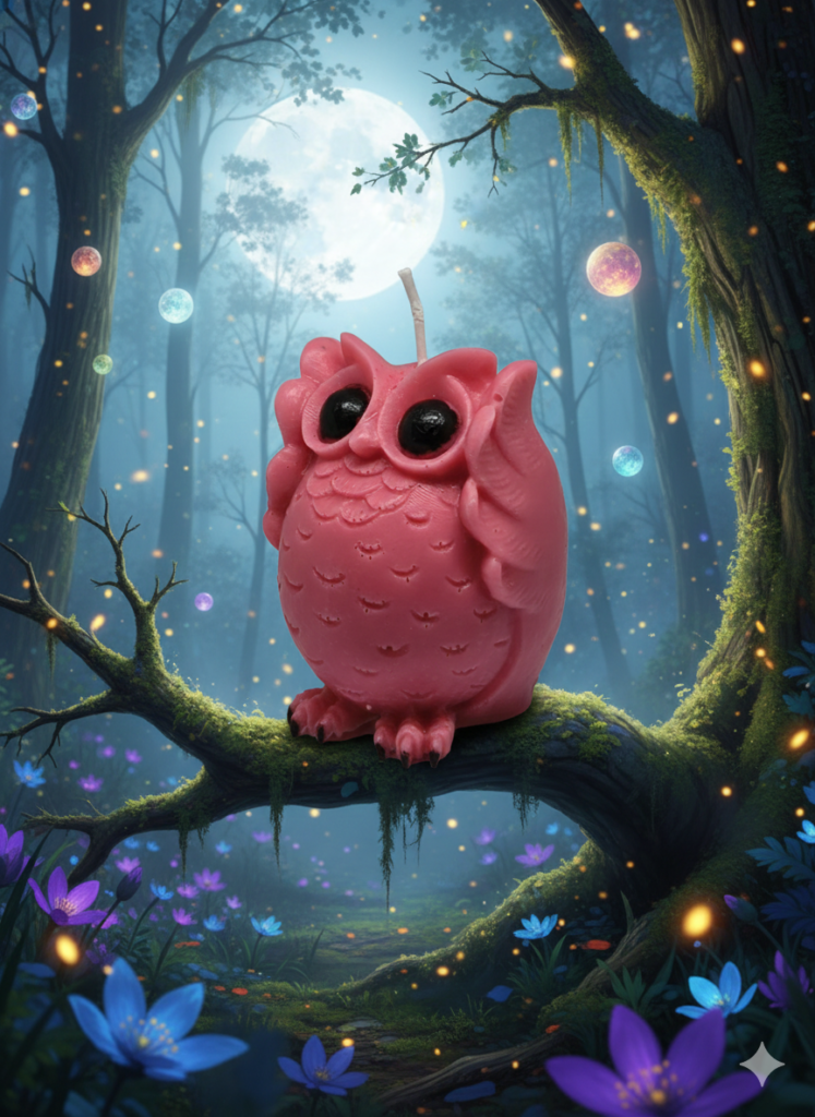 fusion essence cute pink bird soya wax candle | handcrafted decorative bird candle | spring blossom animal sculpture candle for kids' room, nursery, home décor, birthday, housewarming & gifts
