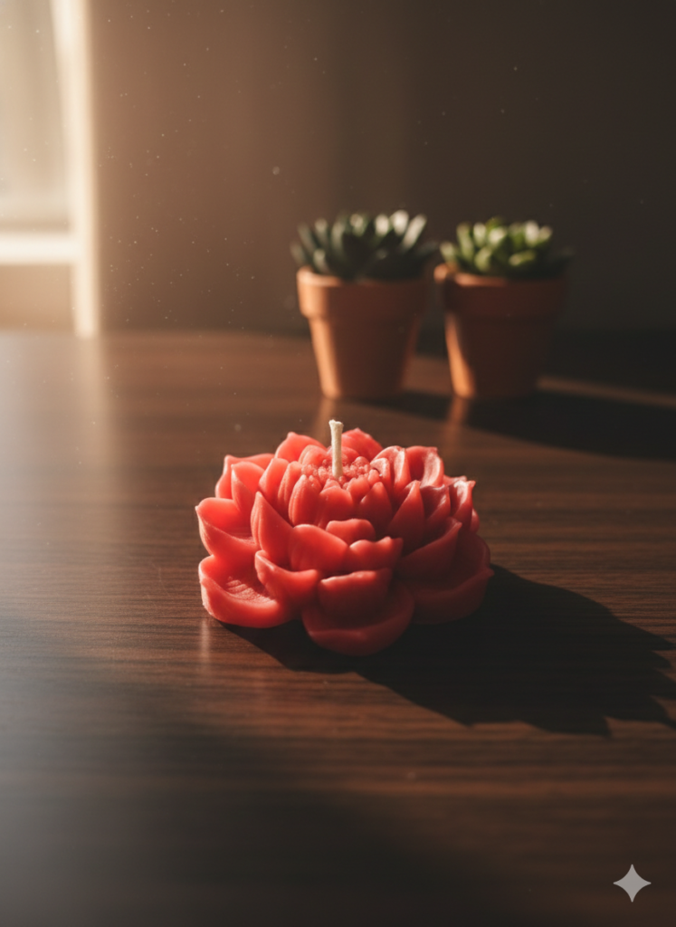 fusion essence lotus bloom soya wax candle | handcrafted decorative flower candle for home décor & gifting 🌺🕯️✨