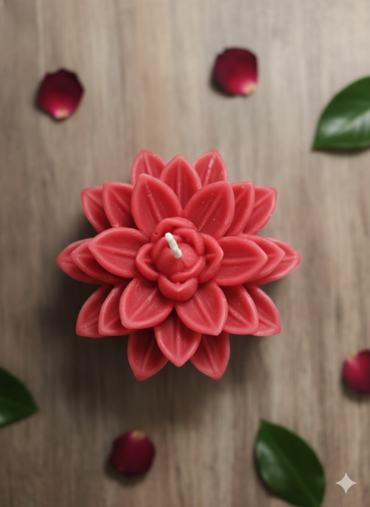 fusion essence lotus bloom soya wax candle | handcrafted decorative flower candle for home décor & gifting 🌺🕯️✨
