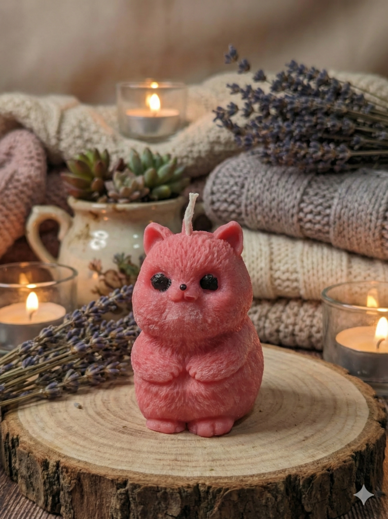 fusion essence mini teddy bear soya wax candle | handcrafted decorative bear candle for home décor & gifting 🧸🕯️✨