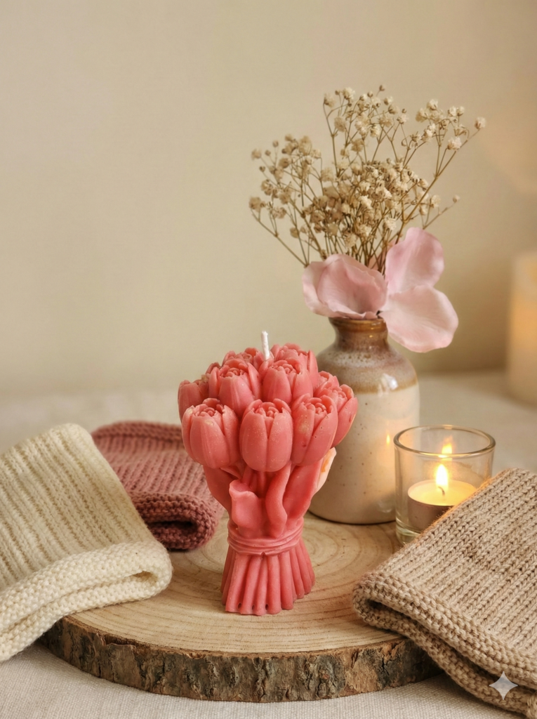 fusion essence clover pillar soya wax candle | handcrafted decorative four leaf clover candle for home décor & gifting 🍀🕯️✨