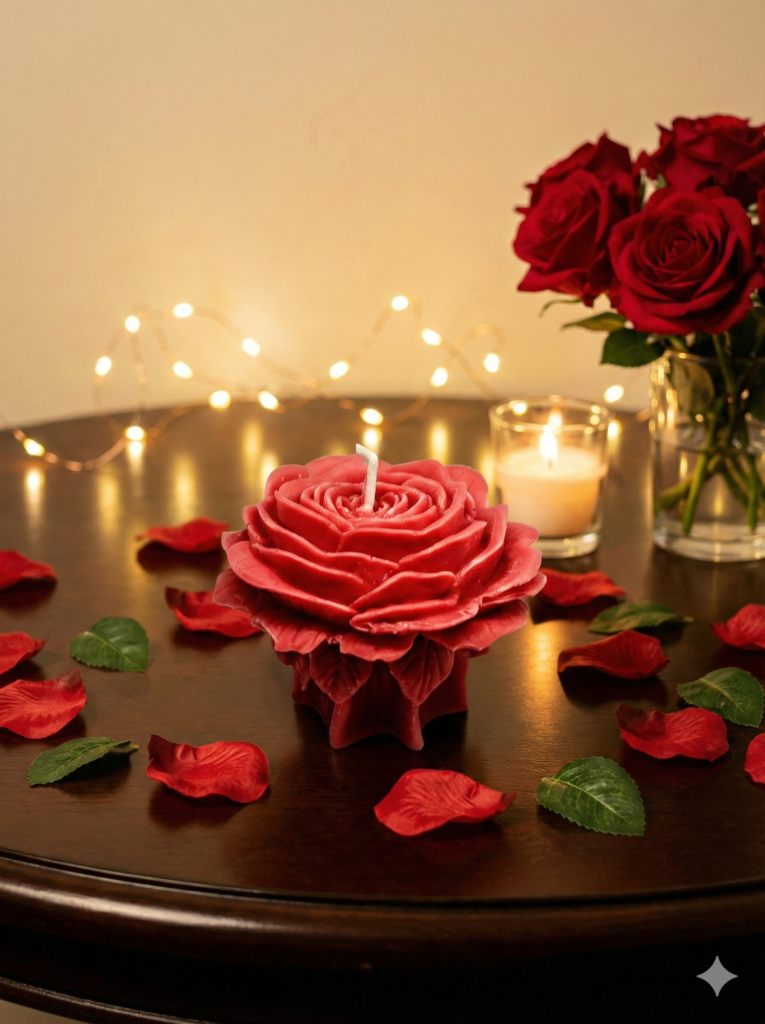 fusion essence clover pillar soya wax candle | handcrafted decorative four leaf clover candle for home décor & gifting 🍀🕯️✨