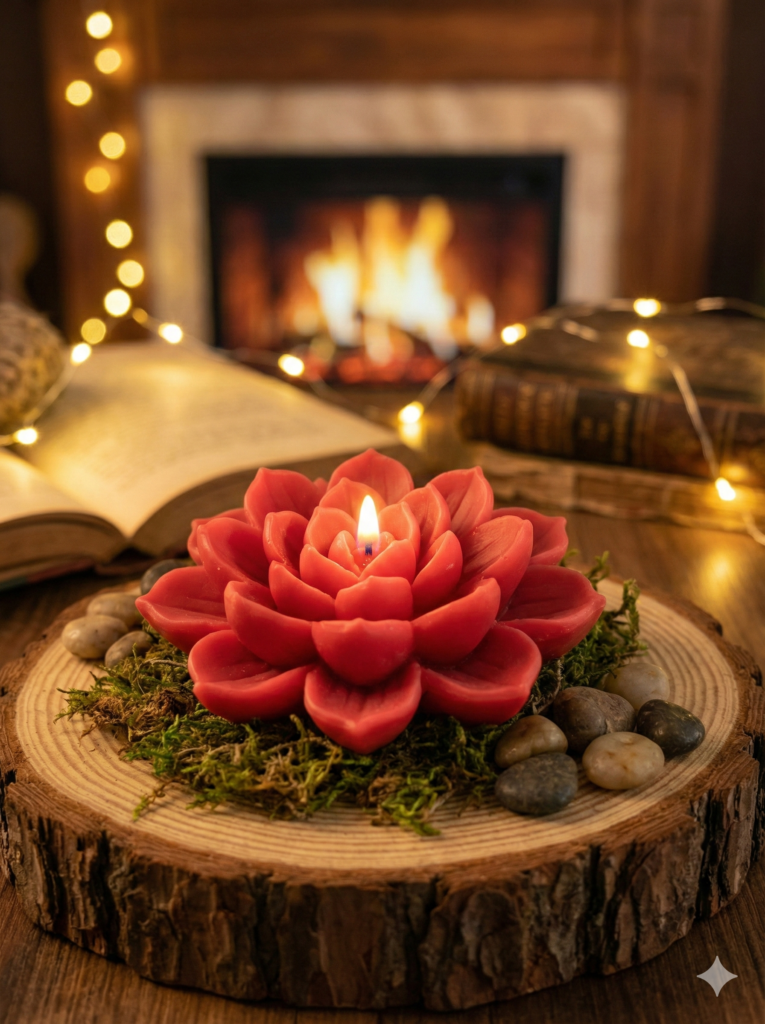 fusion essence clover pillar soya wax candle | handcrafted decorative four leaf clover candle for home décor & gifting 🍀🕯️✨