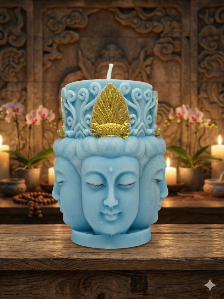 fusion essence meditating buddha soya wax candle | handcrafted zen buddha decorative candle for home décor & gifting 🪷🕯️✨