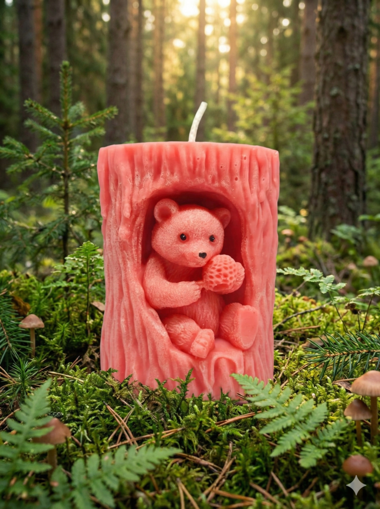 fusion essence mini teddy bear soya wax candle | handcrafted decorative bear candle for home décor & gifting 🧸🕯️✨