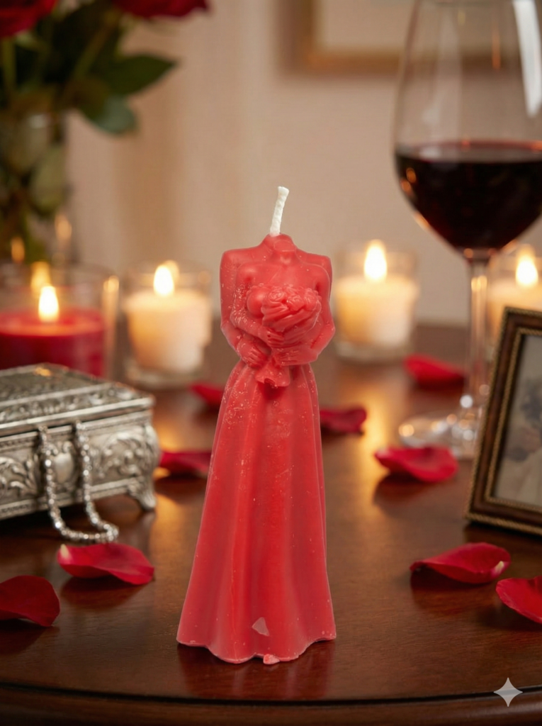 fusion essence bridal grace soya wax candle | handcrafted bride sculpture candle with bouquet for wedding décor, engagement, anniversary, bridal shower & romantic gifting 👰🌹🕯️✨