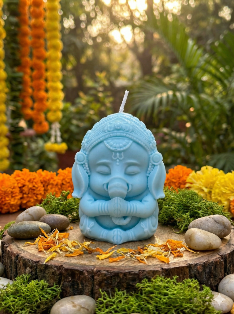 fusion essence meditating buddha soya wax candle | handcrafted zen buddha decorative candle for home décor & gifting 🪷🕯️✨
