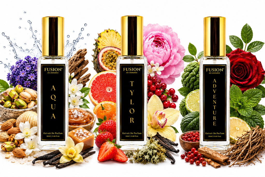fusion essence summer escape trio perfume set for men & women | 3 x 20ml extrait de parfum | fresh & long lasting everyday fragrance collection | aqua, tylor & adventure