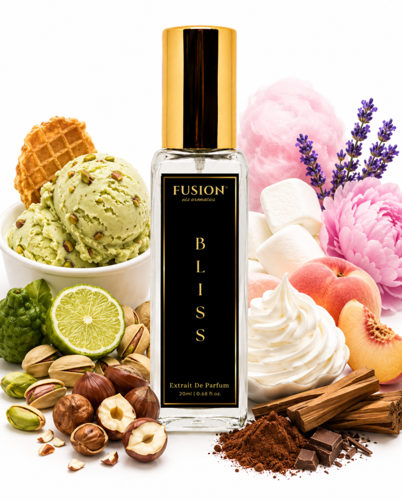 fusion essence bliss extrait de parfum for women | long lasting gourmand fragrance | pistachio gelato, hazelnut, marshmallow & sandalwood notes