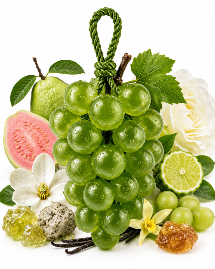 fusion essence grape shape hanging aroma soap for basin area | fruity floral luxury fragrance | decorative bathroom freshener | skin cleaning agent