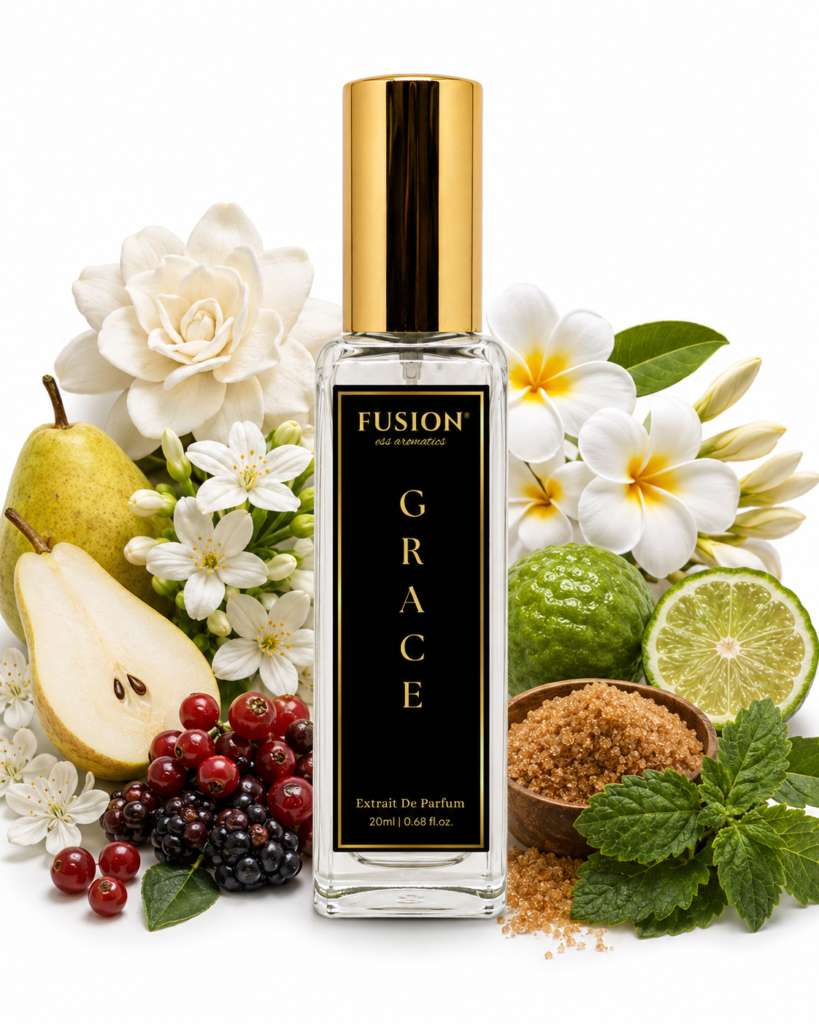 fusion essence grace extrait de parfum for women | long lasting floral fragrance | pear blossom, white gardenia, jasmine, brown sugar & patchouli notes