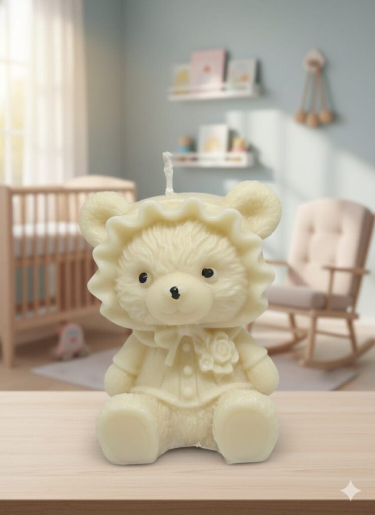 fusion essence teddy bear with balloons soya wax candle | handcrafted cute decorative bear candle for home décor & gifting 🎈🧸🕯️✨